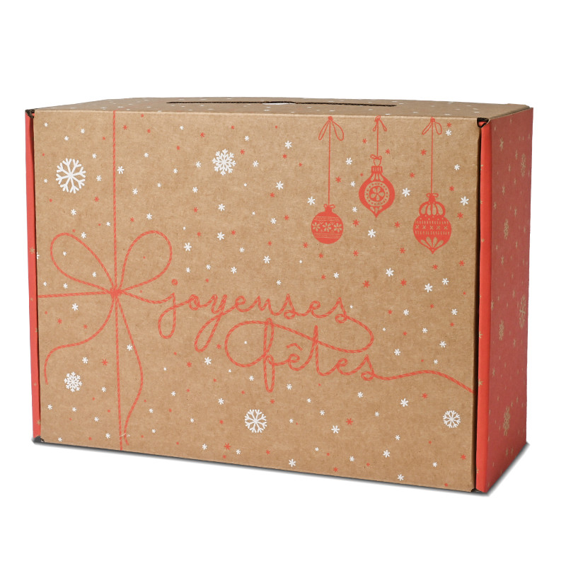 Petite - Valisette kraft "Joyeuses Fêtes"