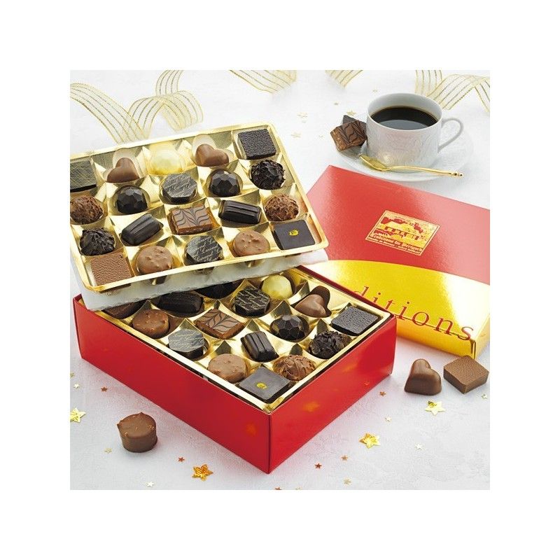 Coffret de chocolat Noël : 15 chocolats fourrés