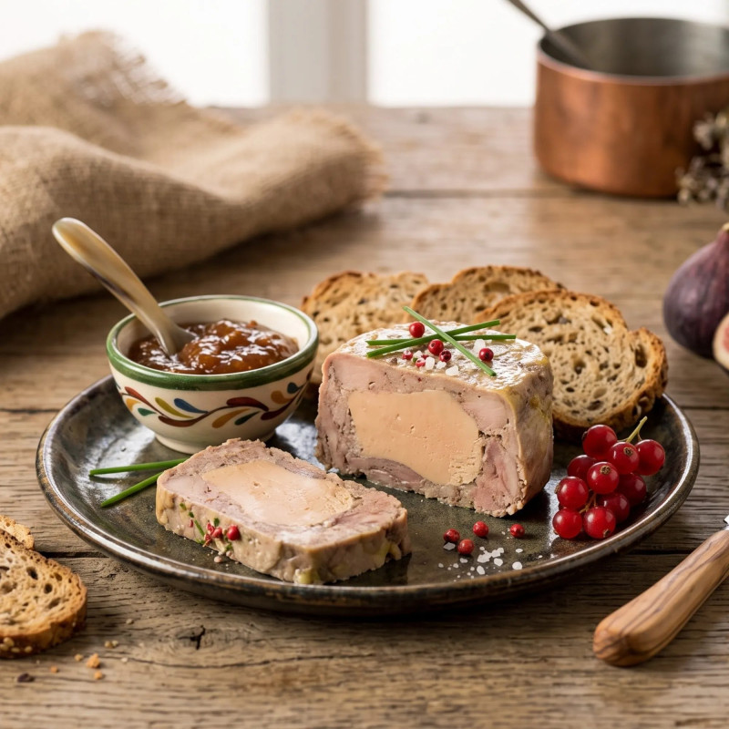 Terrine de caille au foie de canard