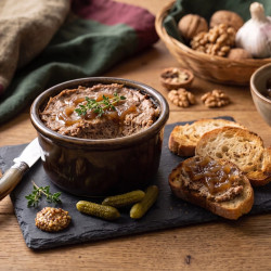 Terrine de canard au confit d'oignons