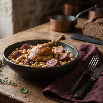 Cassoulet de Castelnaudary au Manchon de Canard Confit