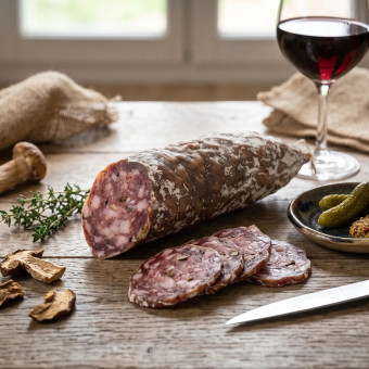 Saucisson sec aux cèpes