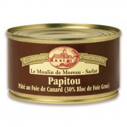 Papitou : Pâté au Foie de Canard (30% Bloc de Foie Gras) 130g