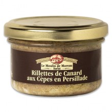 Lot de 3 Rillettes de canard aux cèpes en persillade 90g
