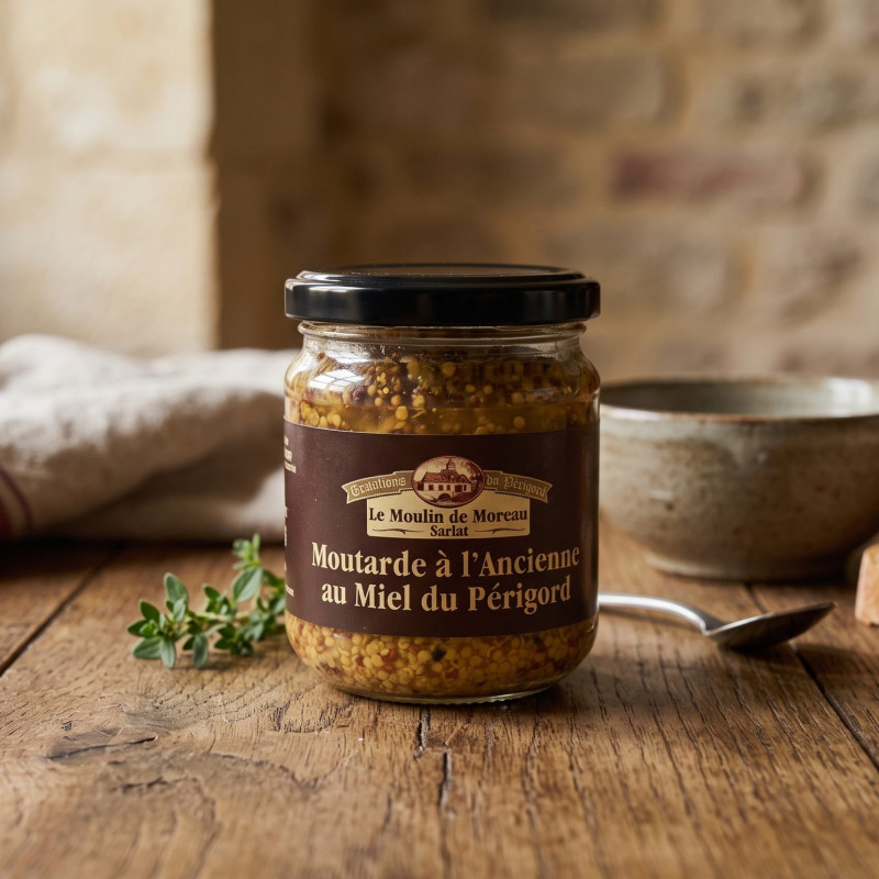 Moutarde à l'ancienne au miel du Périgord