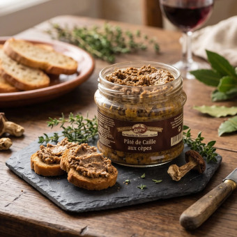 Pâté de caille aux cèpes
