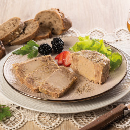 Le lot de 2 Terrines d'oie au foie de canard (20% foie gras) 130g