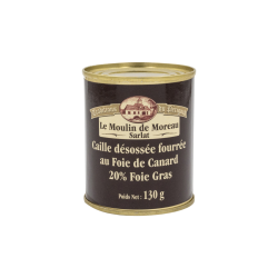 Caille désossée et fourrée au foie de canard (20% foie gras) 130g (2)