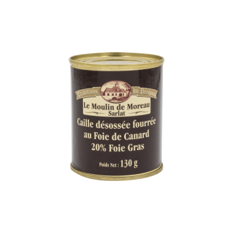 Caille désossée et fourrée au foie de canard (20% foie gras) 130g (2)