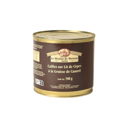 Caille sur lit de cèpes à la graisse de canard (2)