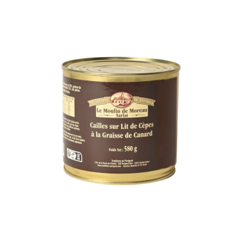 Caille sur lit de cèpes à la graisse de canard (2)