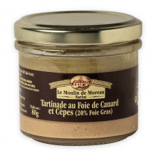 Tartinade au Foie de Canard et Cèpes (20% Foie Gras) 80g