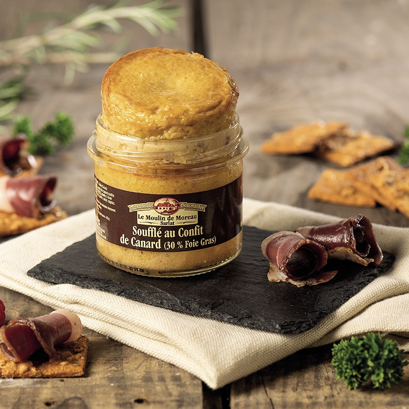 Lot de 3 Soufflés au confit de canard (30% Foie Gras) 80g