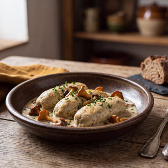 Soufflés aux girolles et champignons forestiers