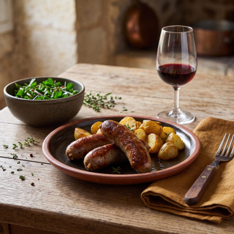 Saucisses de canard confites (20% de canard)