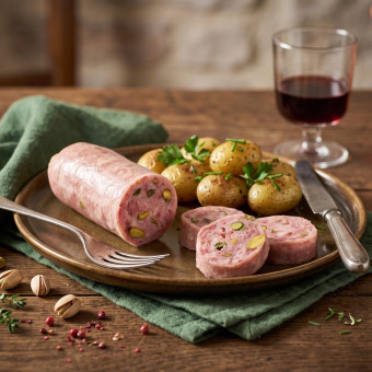 Saucisson à cuire pistaché