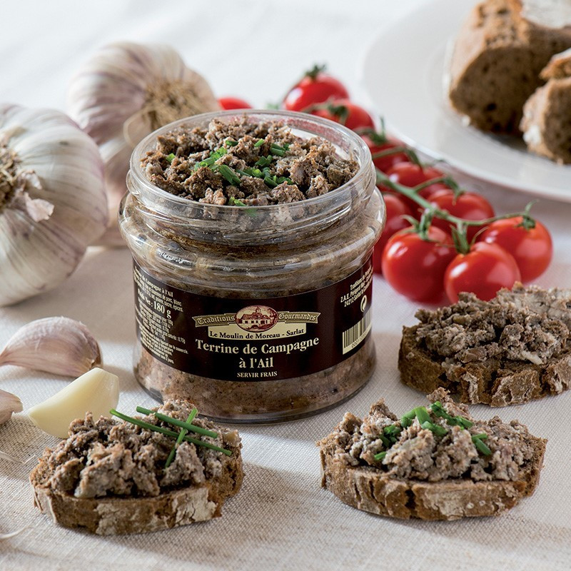 Terrine de Campagne à l'Ail 180g, Spécialité du SudOuest Vente