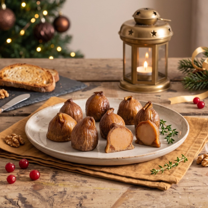 Figues fourrées au bloc de foie gras de canard (6 à 8 pièces)