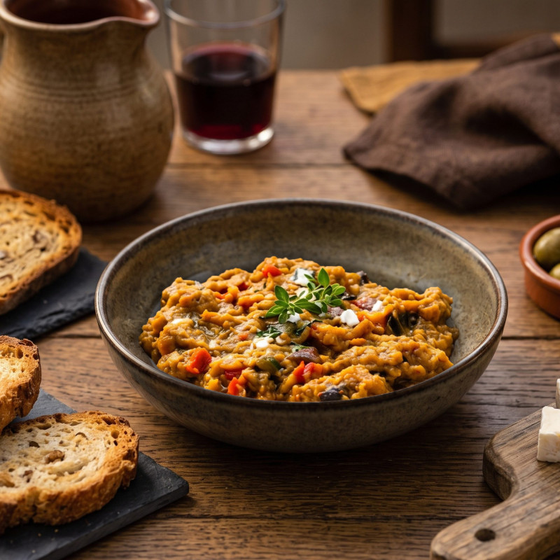Tartinade de légumes au fromage de chèvre Rocamadour