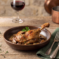 Cuisse de canard sauce aux cèpes