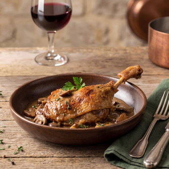 Cuisse de canard sauce aux cèpes