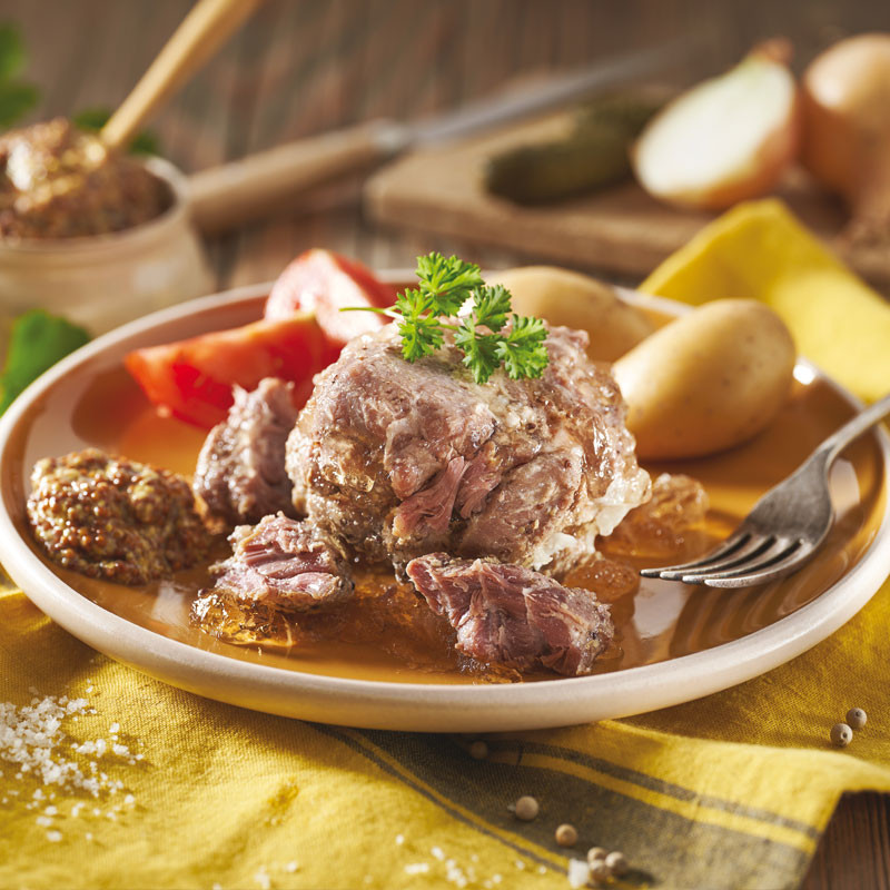 Jambonneau à la moutarde, bocal 180g Jambonneau à la moutarde, bocal 180g