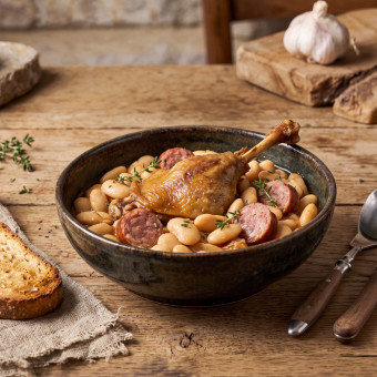Cassoulet de Castelnaudary au manchon d’oie confit