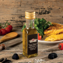 Préparation culinaire à base d'huile d’olive vierge extra (99,9%) aromatisée à la truffe noire