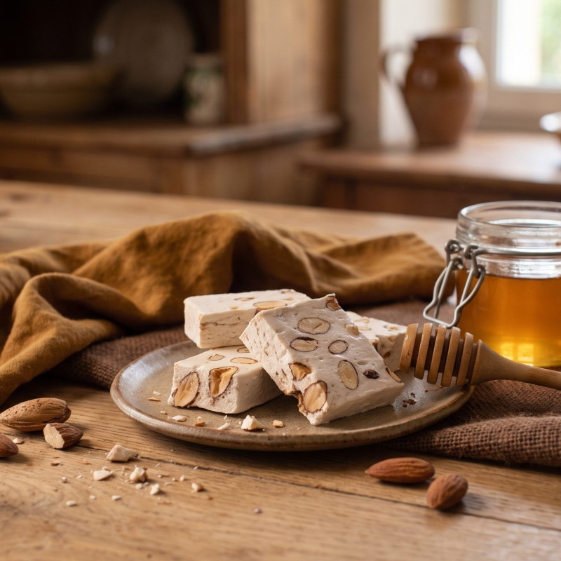Nougat tendre aux amandes