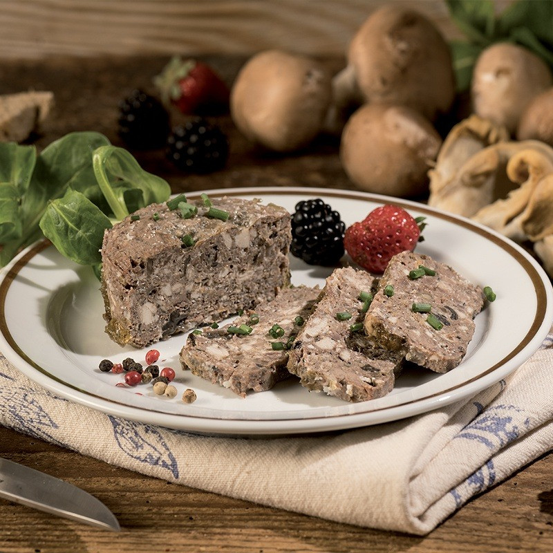 Terrine de cerf aux champignons des bois 130g