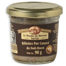 Le lot de 2 Bocaux de Rillettes pur canard du Sud-Ouest 90g
