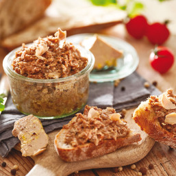 Les Rillettes de Canard au Foie de Canard (20% Foie Gras) 180g