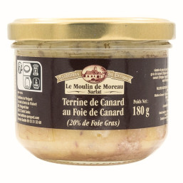 Le lot de 2 Terrines de canard au foie de canard (20% Foie Gras) 180g