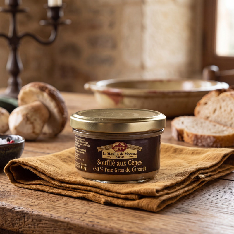 Soufflé aux Cèpes et au Foie Gras (30%) 80g