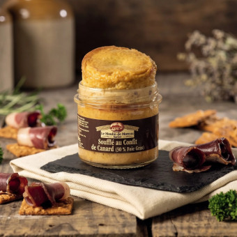 Soufflé au confit de canard (30% Foie Gras) 80g (2)
