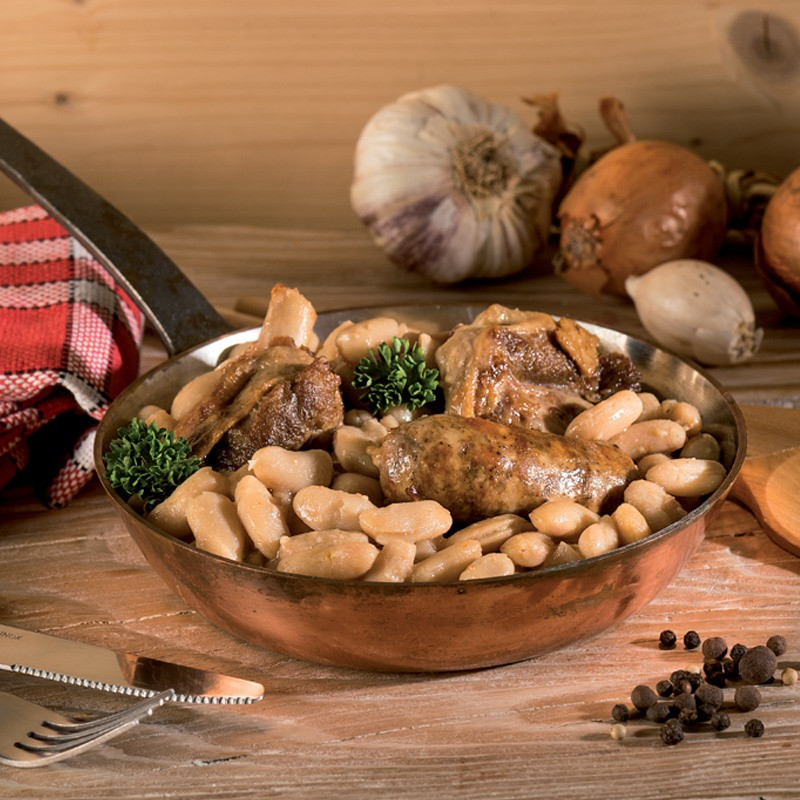 Lot de 2 Cassoulets de Castelnaudary au Manchon d’Oie Confit