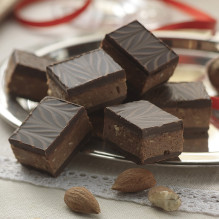 Millefeuille au praliné noisette au chocolat noir