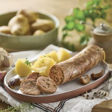 Assortiment 1 saucisson à cuire aux cèpes + 1 pistaché