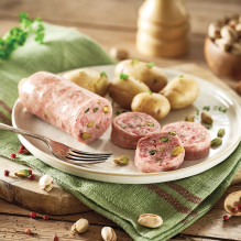 Assortiment 1 saucisson à cuire aux cèpes + 1 pistaché