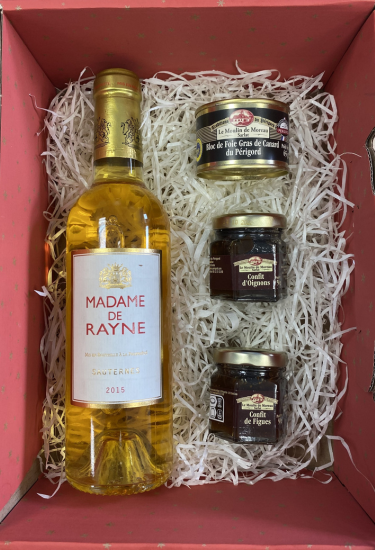 Vin, Foie gras, et confits d'oignon et de figue