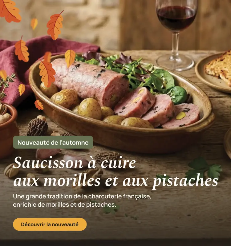 Nouveauté : le saucisson à cuire aux morilles