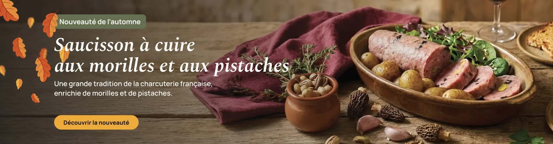 Nouveauté : le saucisson à cuire aux morilles